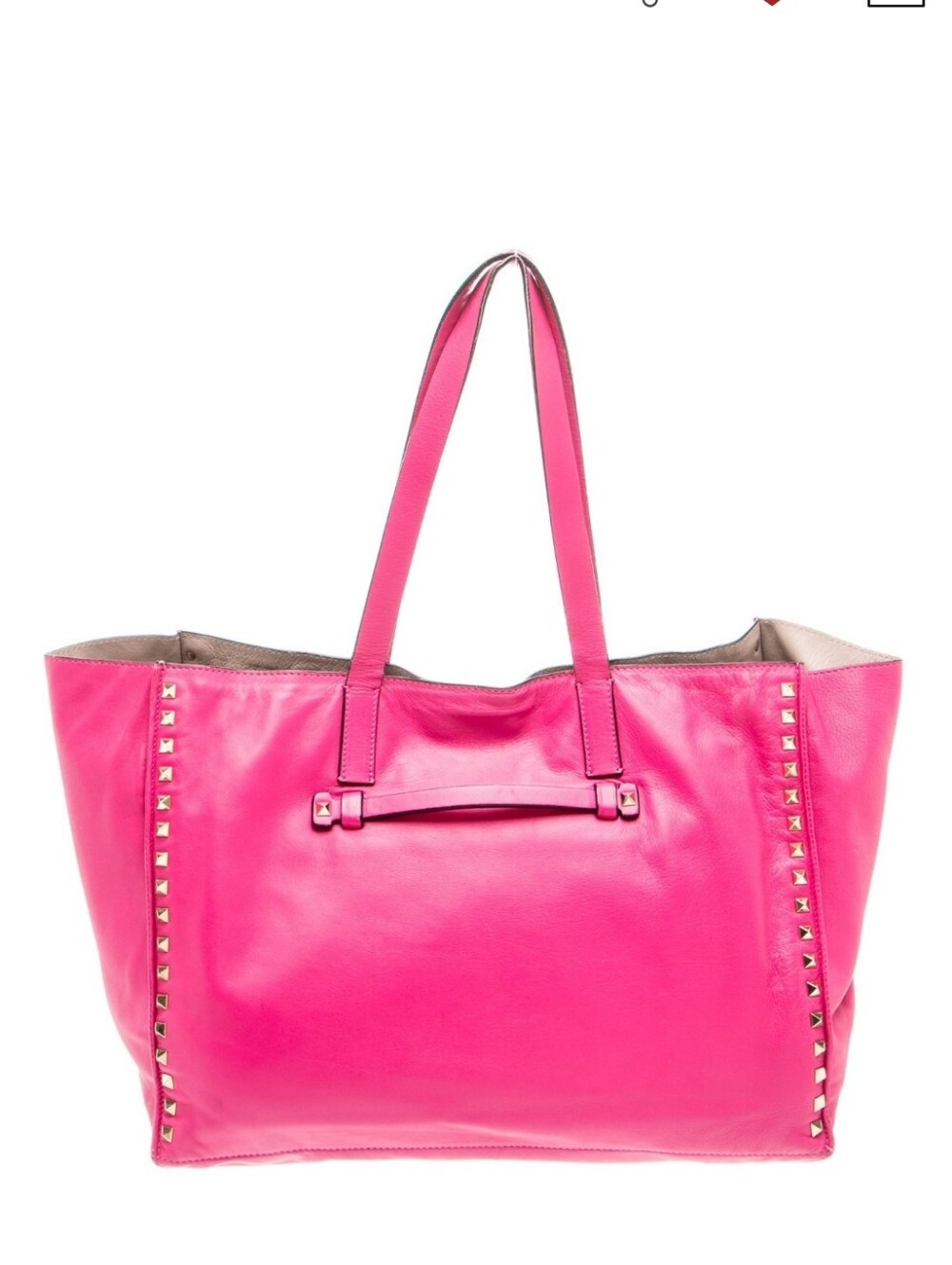Valentino Pink Rockstud Leather Tote